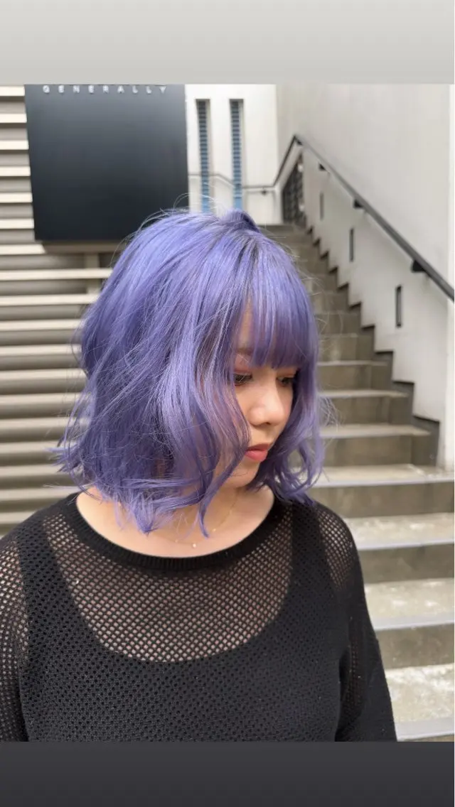 ミディアム ヘアカラー RITZY ヒヨリのヘアスタイル