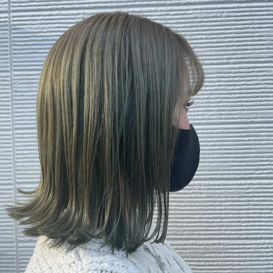 ミディアム ボブ 外ハネヘア カット トリートメント FERIAあべの KARINのヘアスタイル