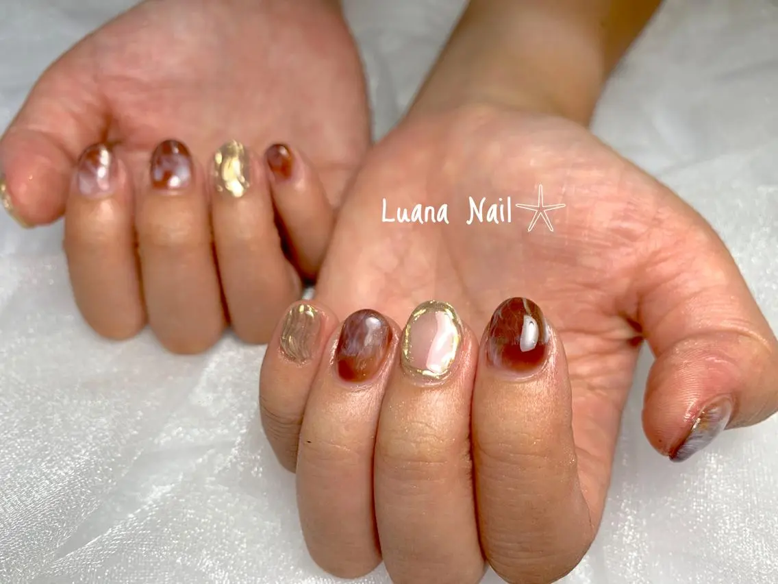 ネイル ミラーネイル ハンドネイル BeauJu by Luana Nailのネイルデザイン