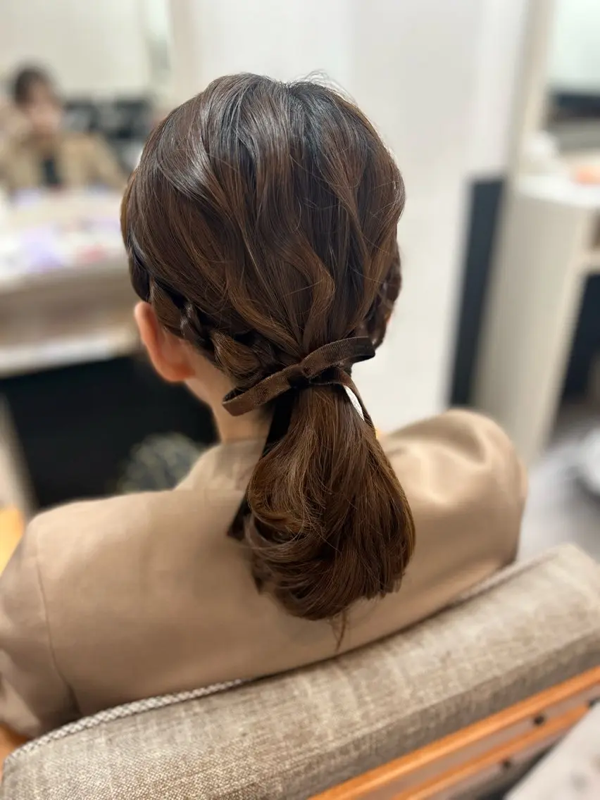 ミディアム ヘアセット 艶髪カラー┊︎ レイヤーボブ🍀きりのヘアスタイル