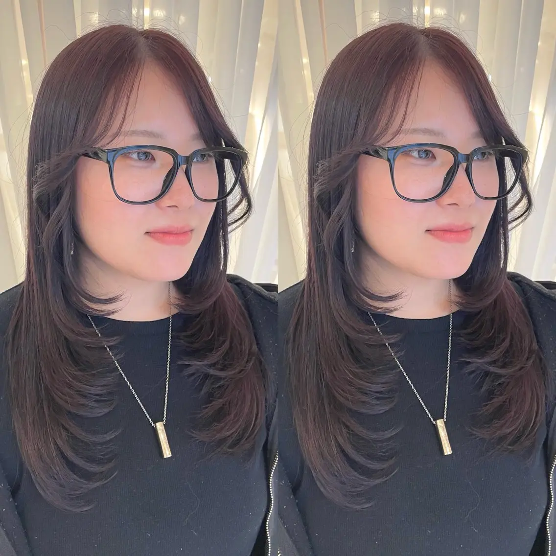ロング レイヤーカット シャギー ブリーチ無しダブル カラー🦕まどかのヘアスタイル