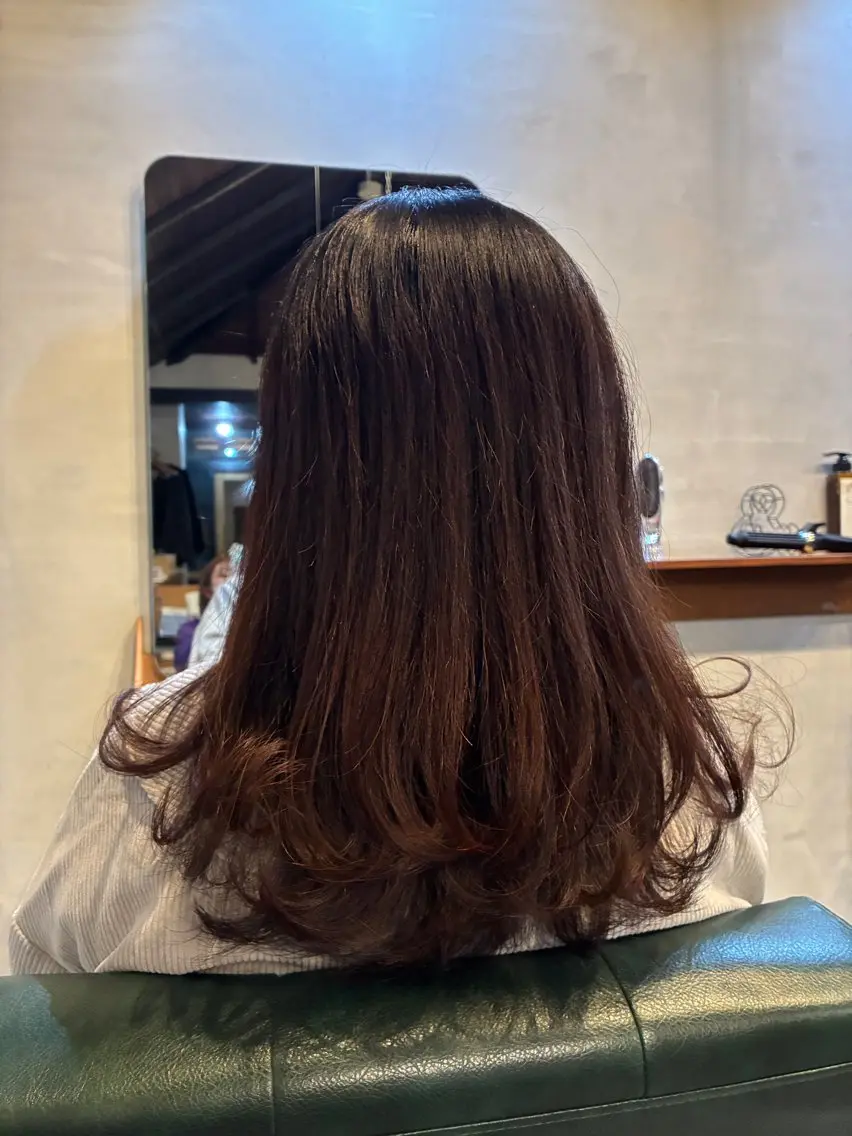 ロング レイヤーカット 安城/カットモデル 🩷艶カラー🎀もえのヘアスタイル