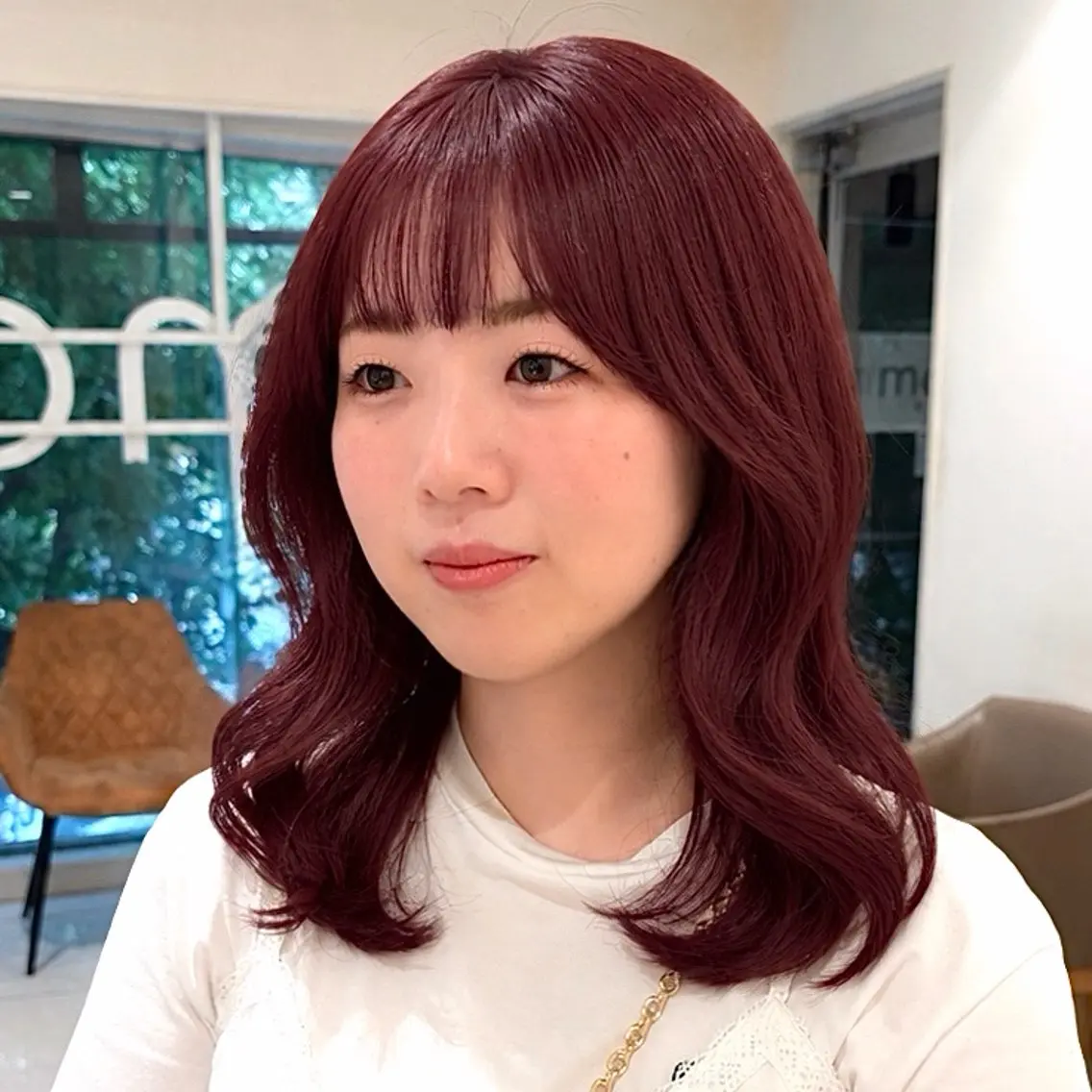 ミディアム カラー ブラウンカラー ピンクカラー ピンクブラウン カット ヘアカラー トリートメント 暖色カラー/ボブ/ 銀座/モエのヘアスタイル