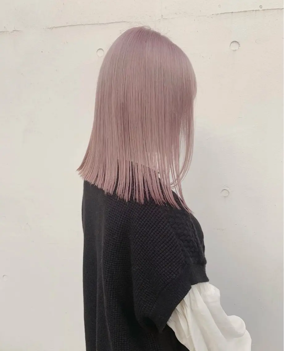 セミロング ヘアカラー トリートメント カットモデル様無料 💎saaya💎のヘアスタイル
