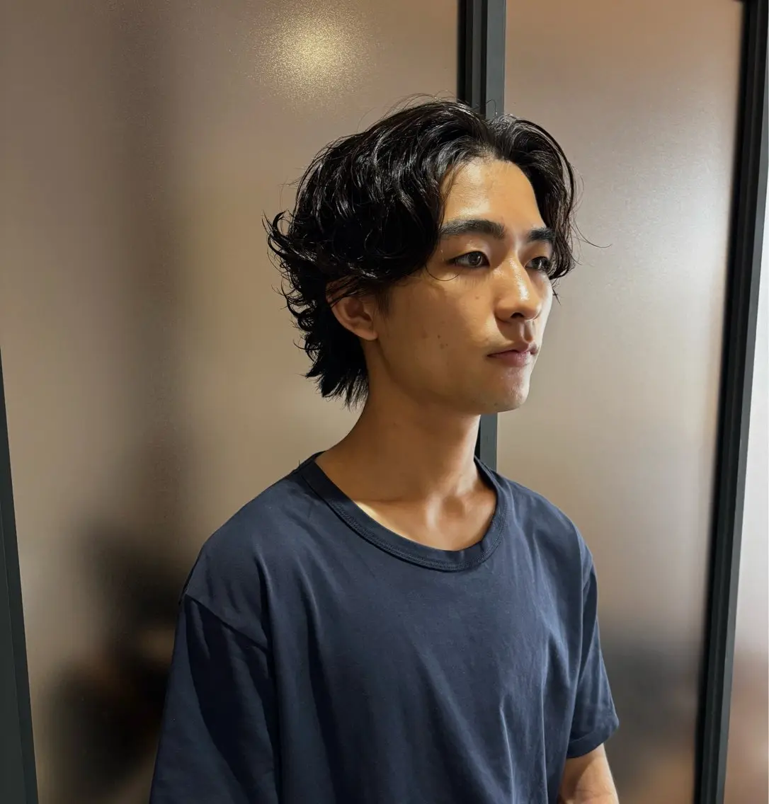 ショート カット パーマ 本田 央介のヘアスタイル