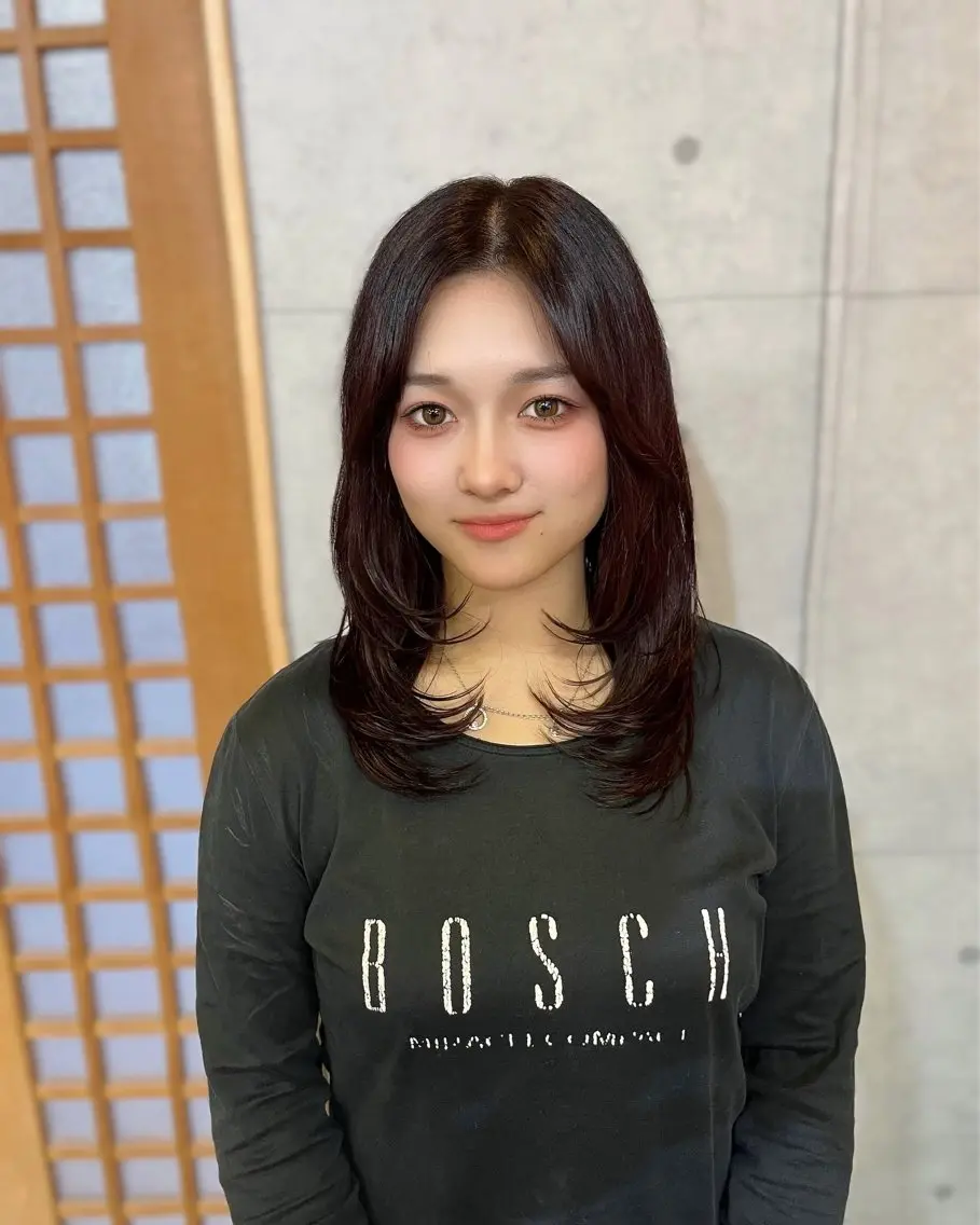 ミディアム カラー カット ヘアカラー トリートメント 垢抜けレイヤー✂️ RYOTAのヘアスタイル