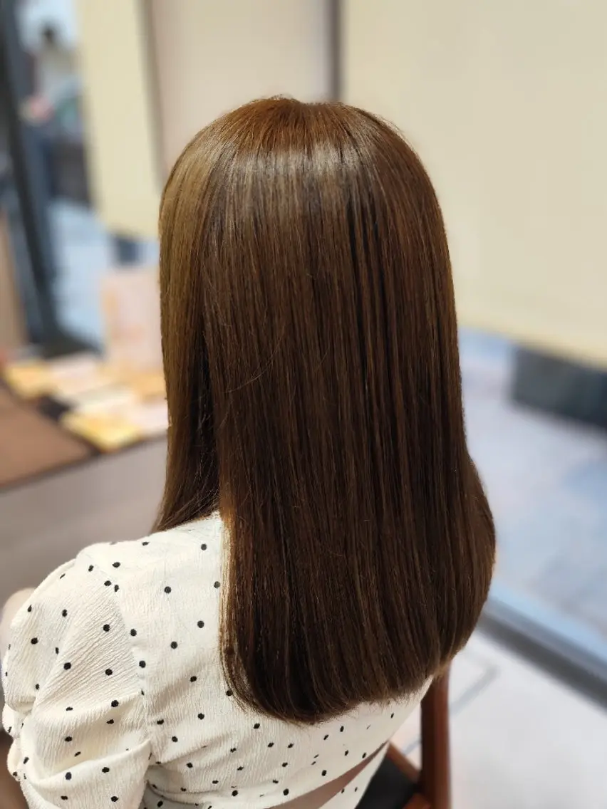 カラー ミディアム ブラウンカラー 髪質改善 トリートメント 友谷 ルーカスのヘアスタイル