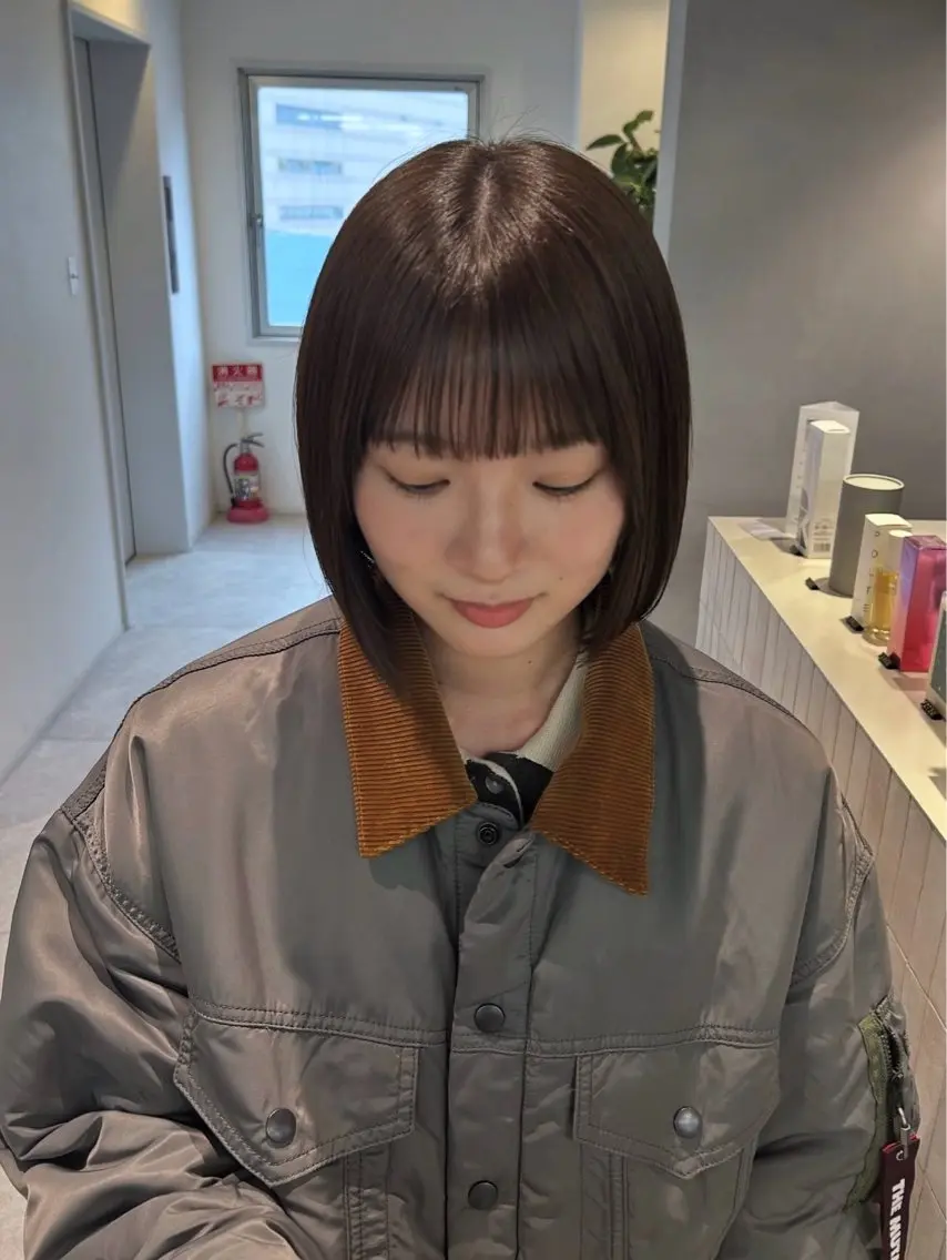 ショート ぱつっとボブ/ ボブ特化/タッセルのヘアスタイル