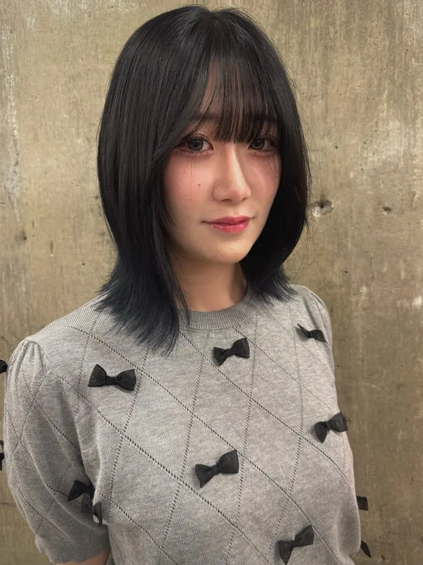 ミディアム 縮毛矯正 ROSTAR セイゴのヘアスタイル