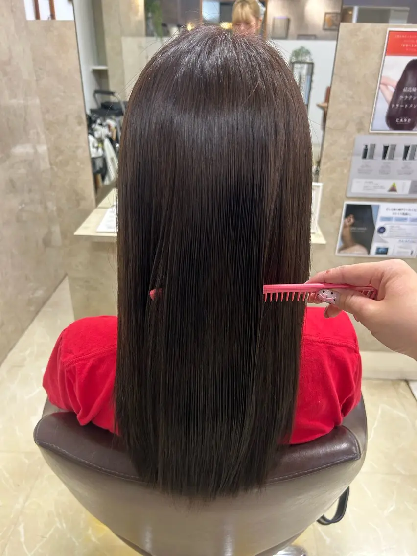 セミロング ヘアカラー 暖色/ほのか ♡CARE ♡のヘアスタイル