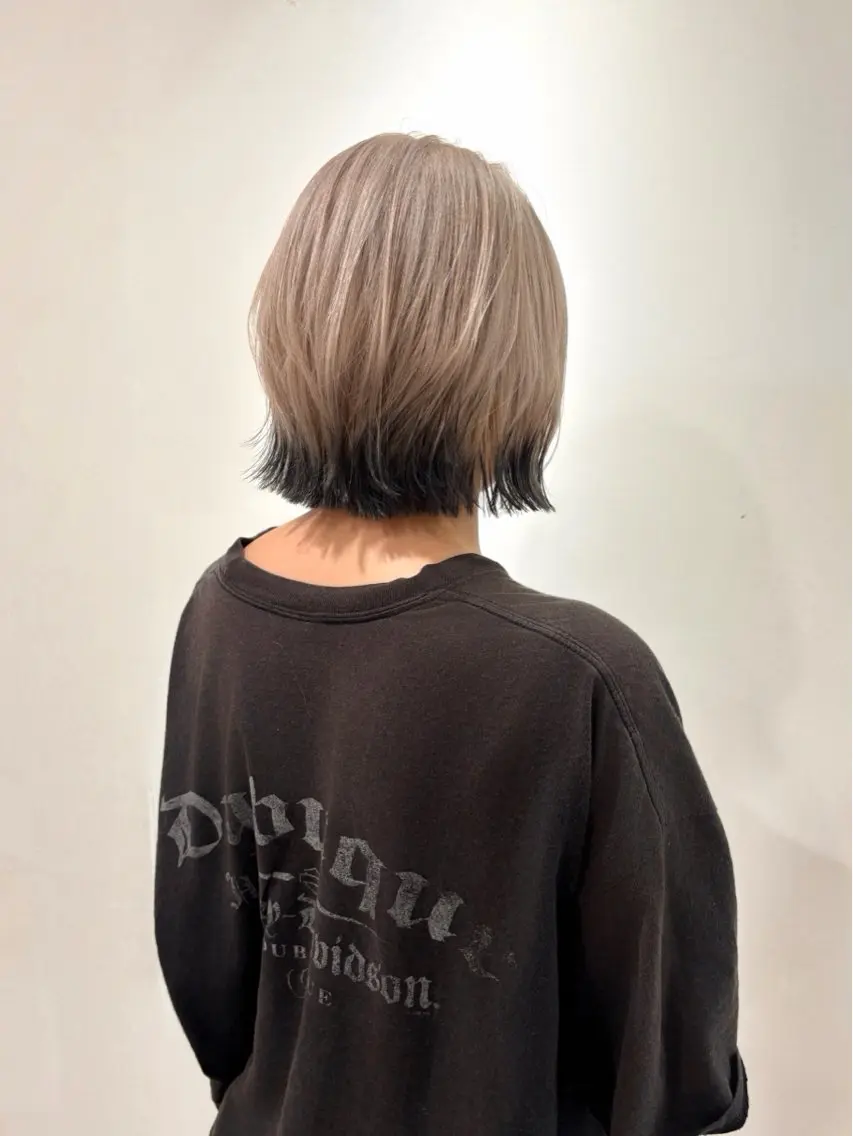 ミディアム カラー カット ヘアカラー トリートメント ハイトーン/ウルフ/ レイヤー/Asukaのヘアスタイル