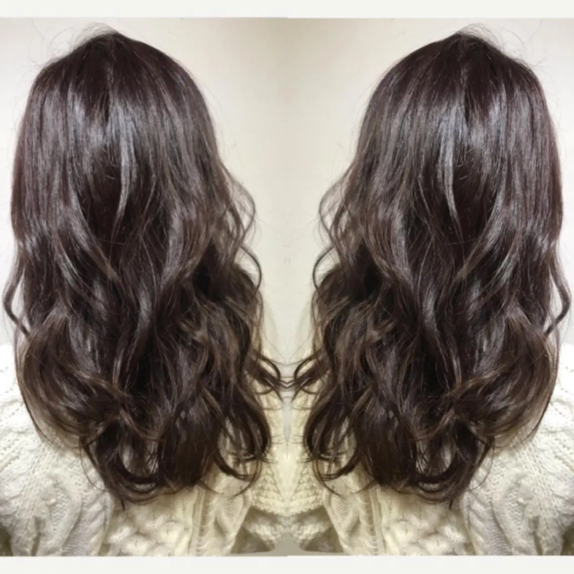 ロング カラー アッシュ パープルカラー パープルアッシュ yui .のヘアスタイル