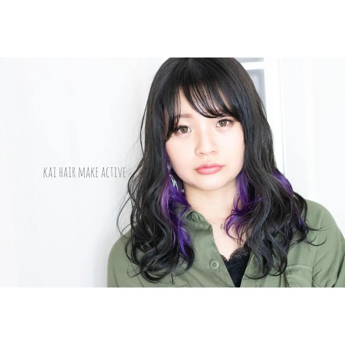 セミロング カラー ヘアアレンジ インナーカラー ヘアカラー トリートメント 坂東 秀幸のヘアスタイル