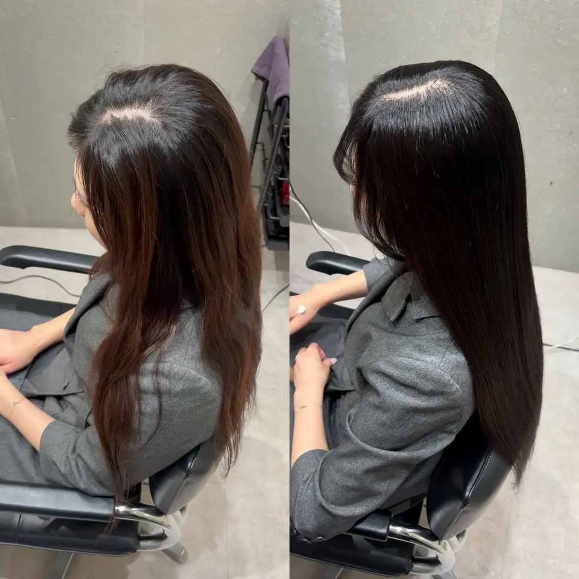 セミロング カラー アクアカラー 髪質改善 トリートメント カット ヘアカラー トリートメント 髪質改善ヘアケア 艶髪特化/上田のヘアスタイル