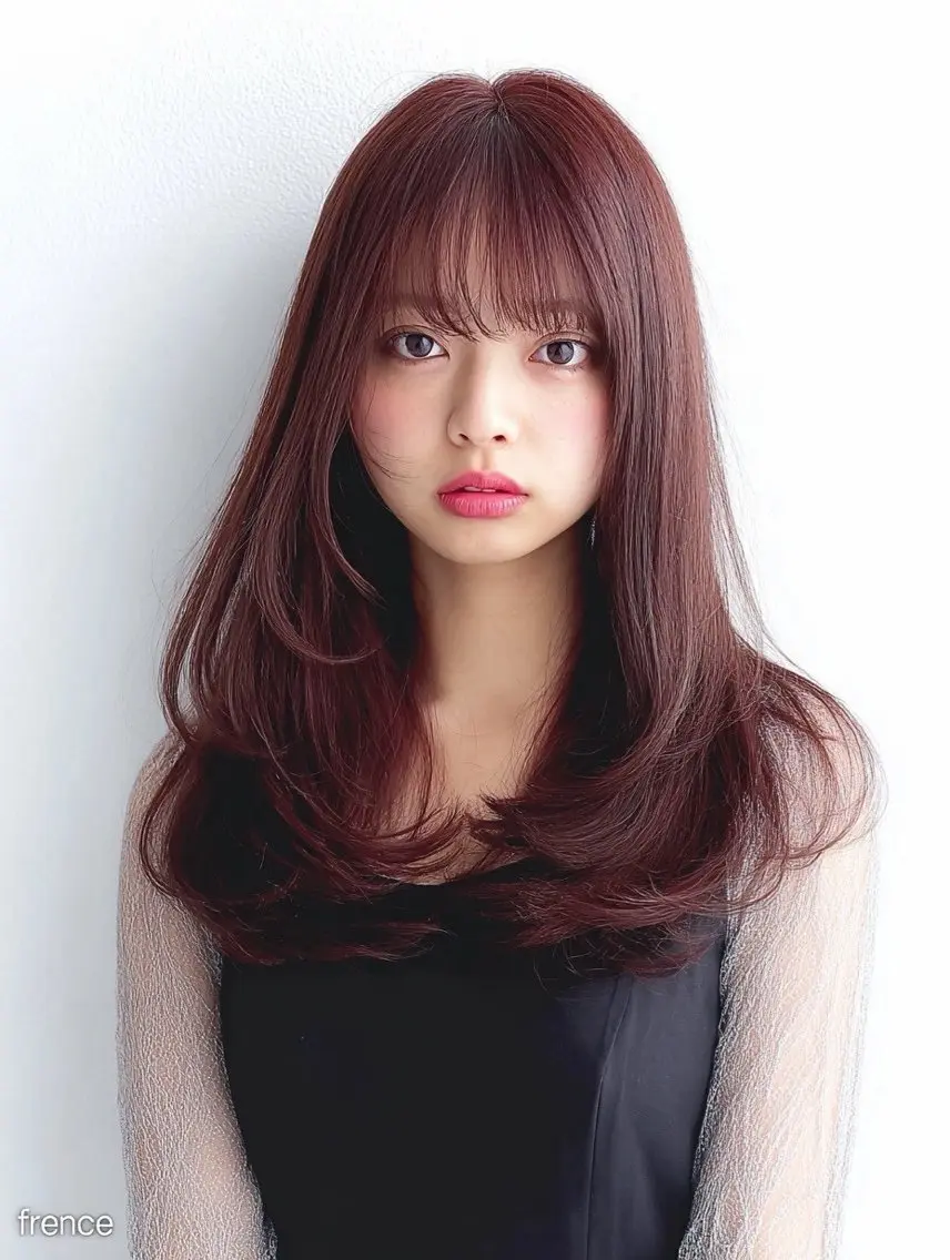 ロング ヘアカラー トリートメント 絶対綺麗な暖色カラー 🎯あります✨増渕✨のヘアスタイル