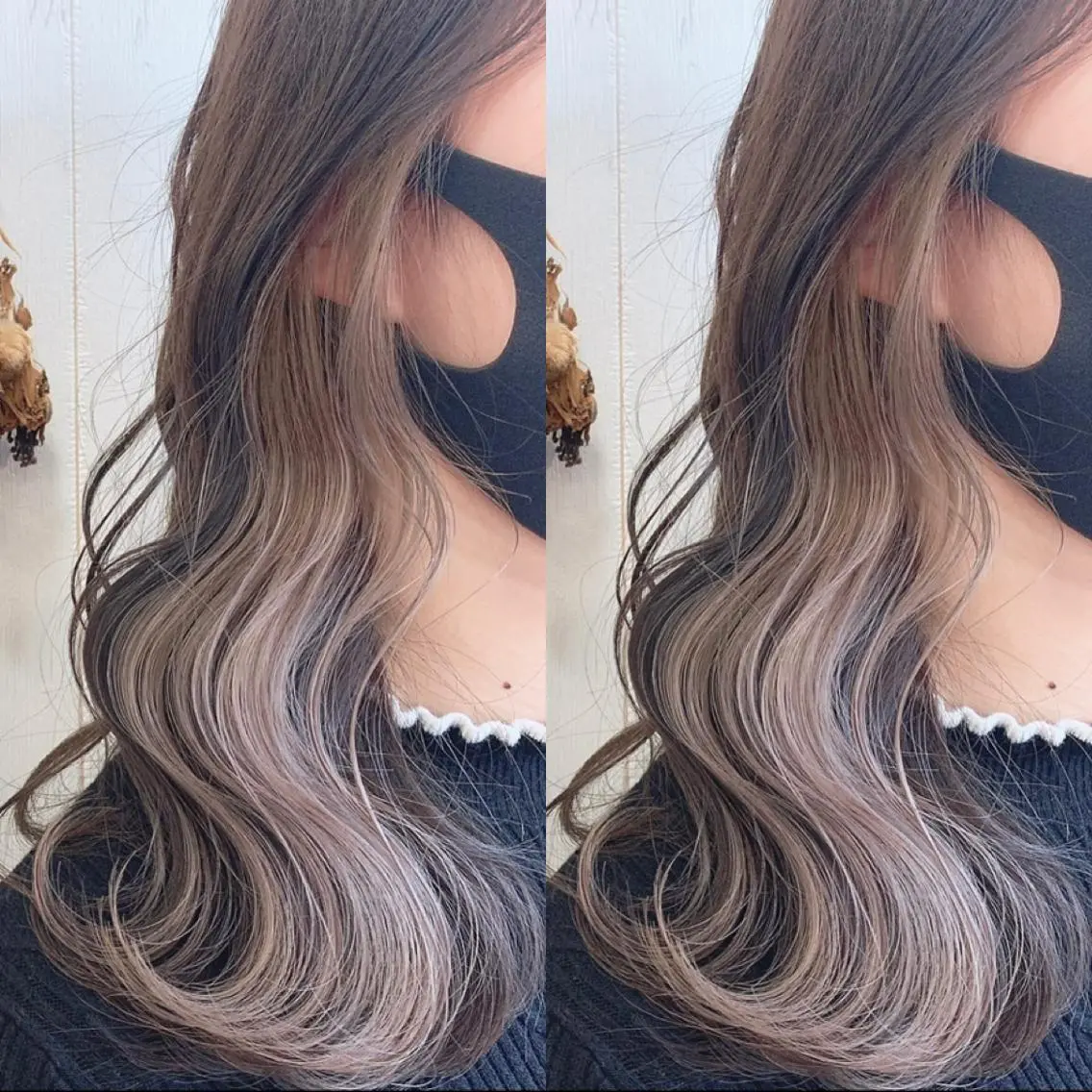 ❤︎ インナーカラー/グレージュ❤︎ ケアブリーチ 🌈割引🌈の写真