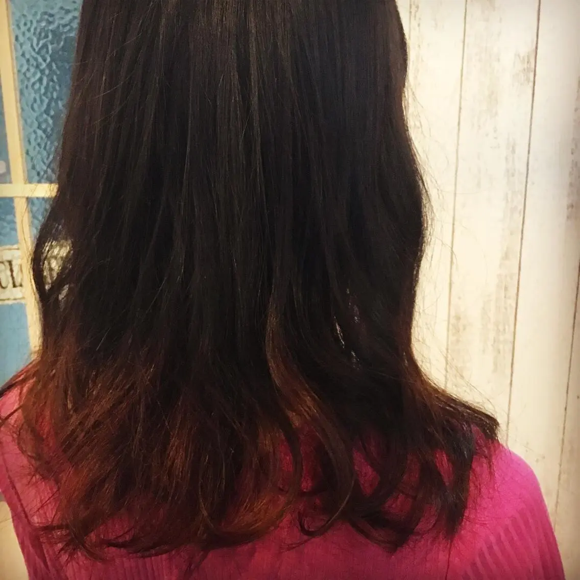 セミロング カラー 金崎 新吾のヘアスタイル