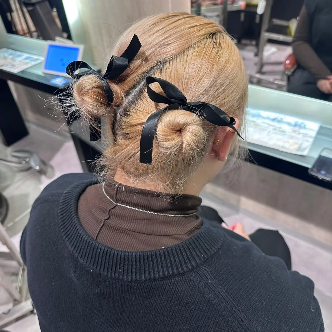 ミディアム ヘアアレンジ ヘアセット 🎀ヘアアレンジ 🎀ななみのヘアスタイル
