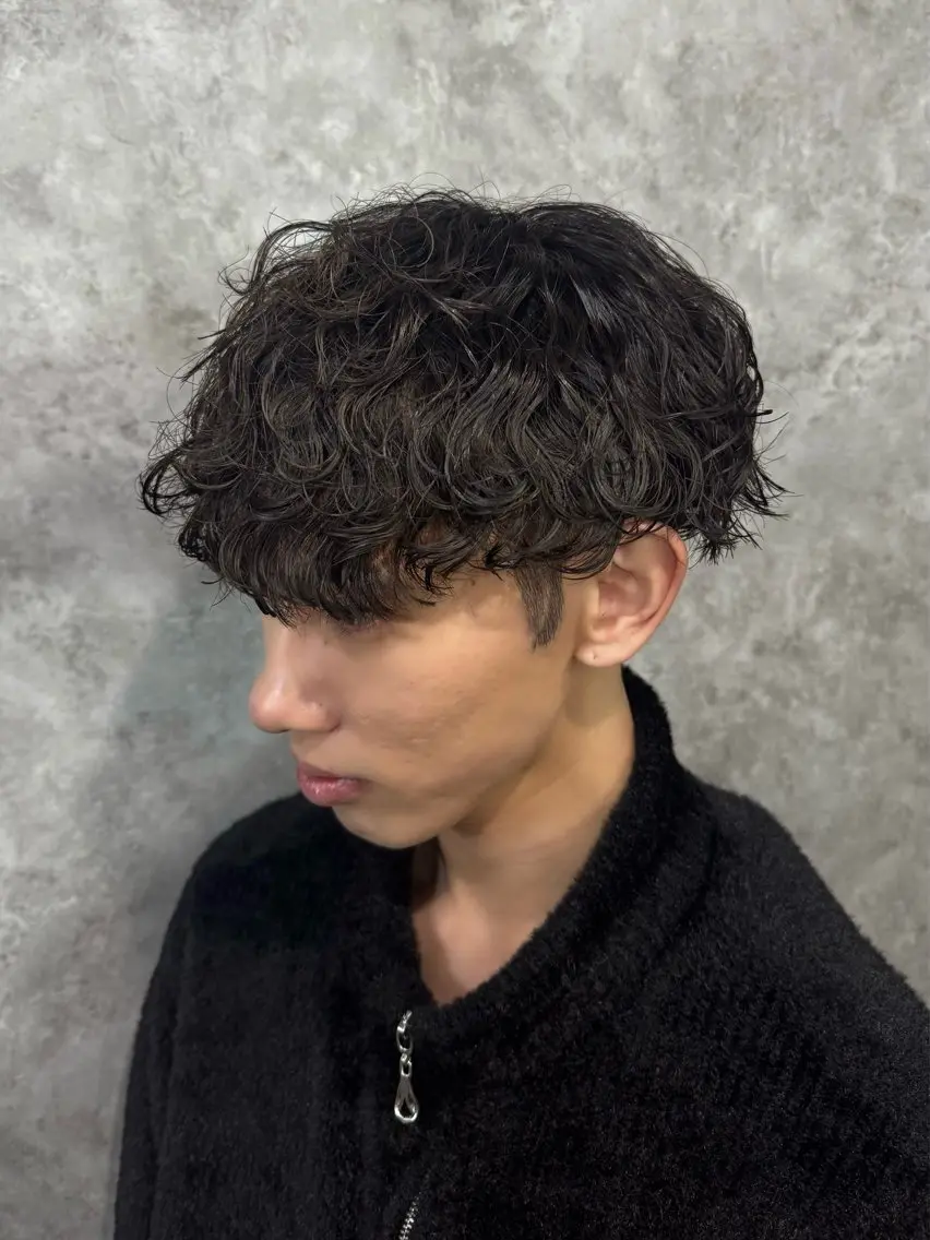 パーマ メンズ カット パーマ トリートメント ヘアセット メンズパーマ特化 店長望月謙二郎のヘアスタイル