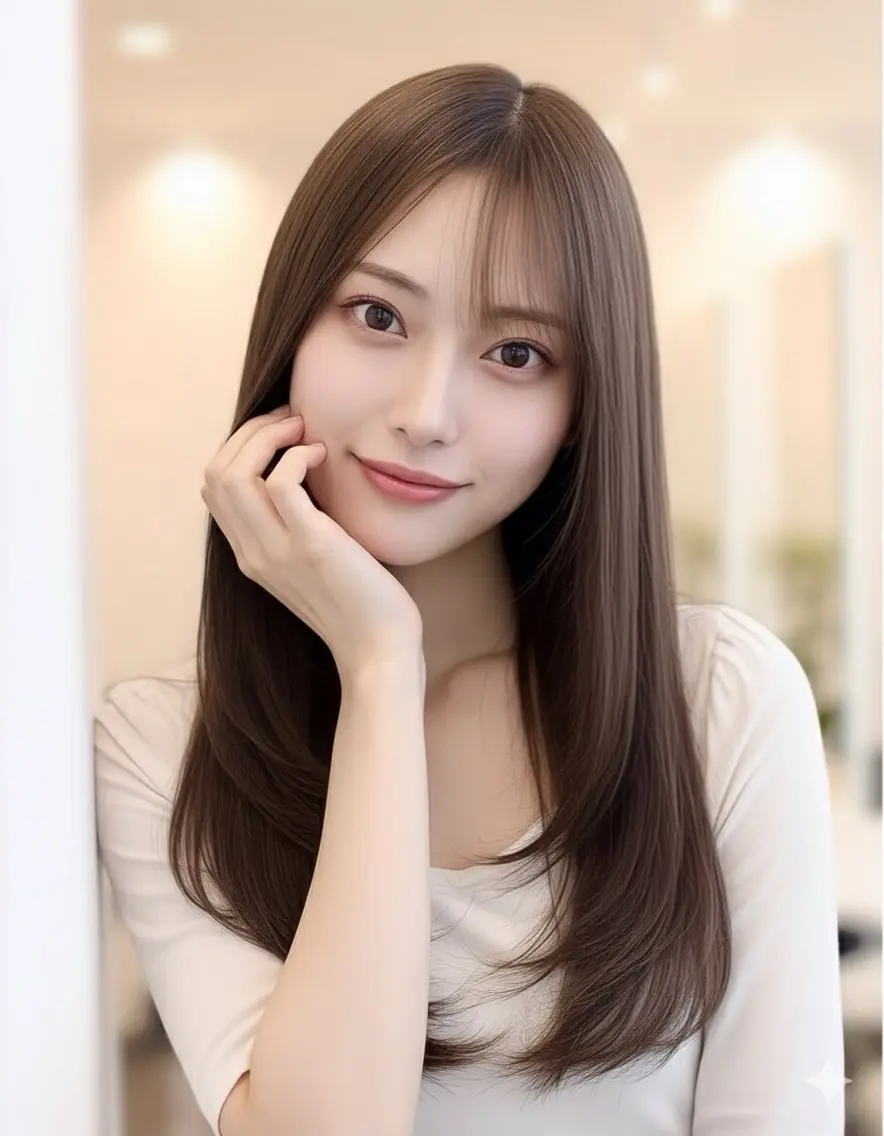 ロング くびれヘア ハイライト 髪質改善 韓国風ヘア レイヤーカット カット ヘアカラー トリートメント 髪質改善/レイヤー/ ショート/koshiのヘアスタイル
