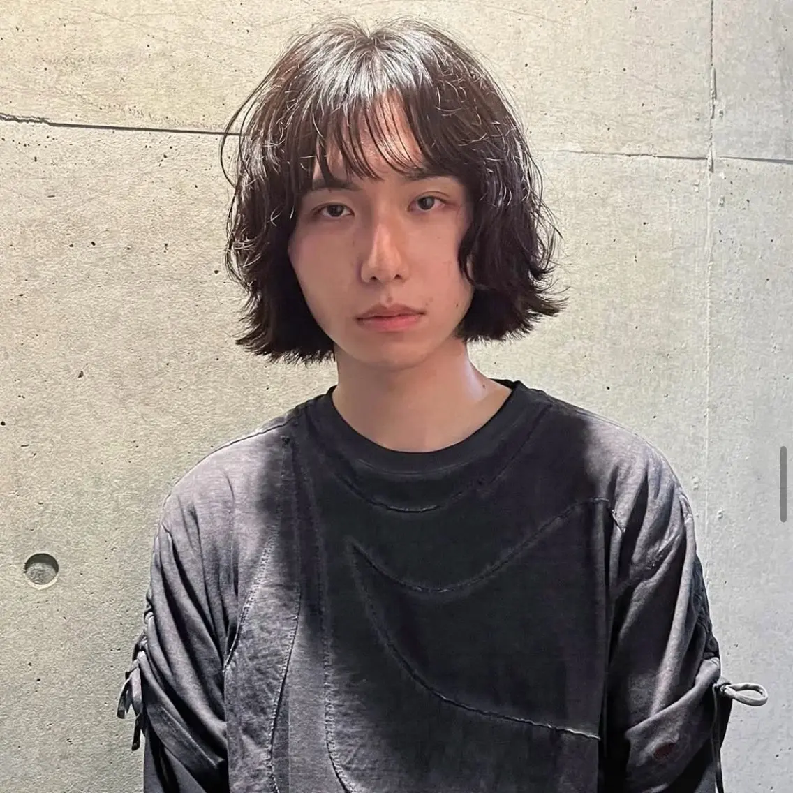 ミディアム パーマ メンズ カット パーマ 鈴木 隼人のヘアスタイル