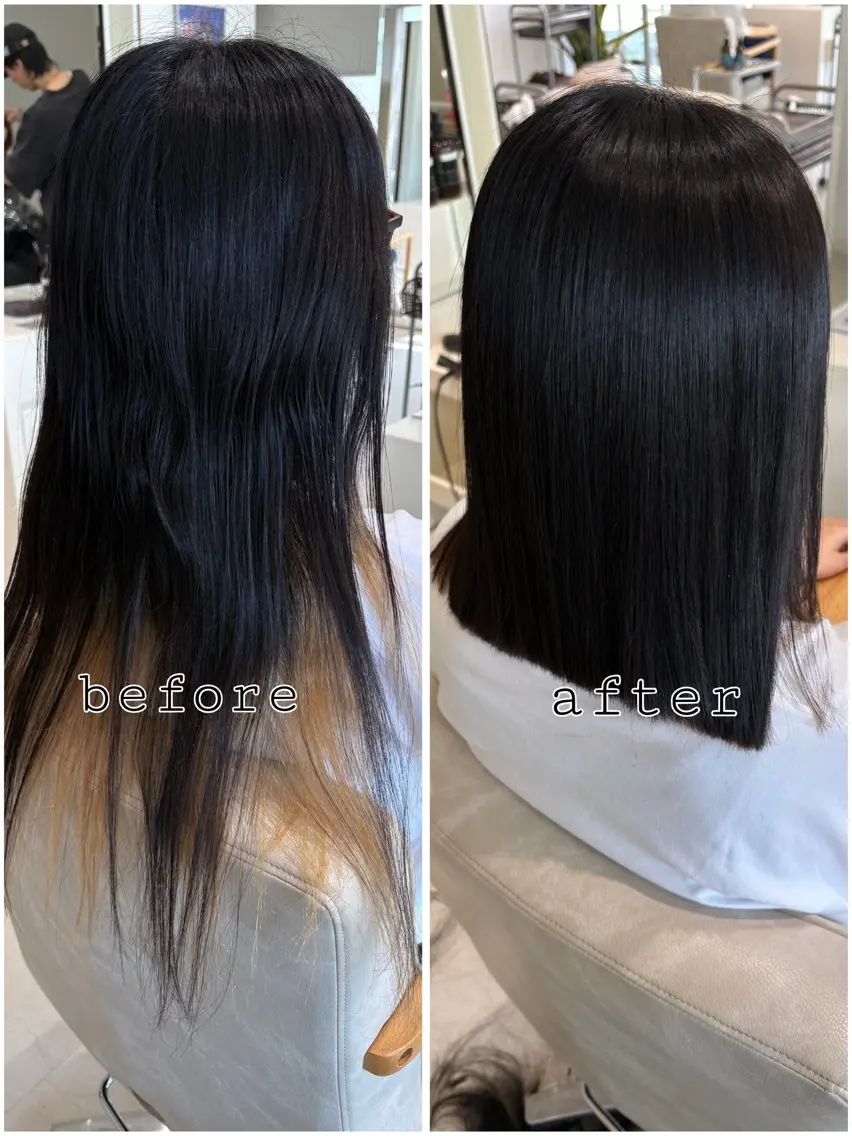 ミディアム パーマ カット 縮毛矯正 トリートメント coto かつみひろこのヘアスタイル