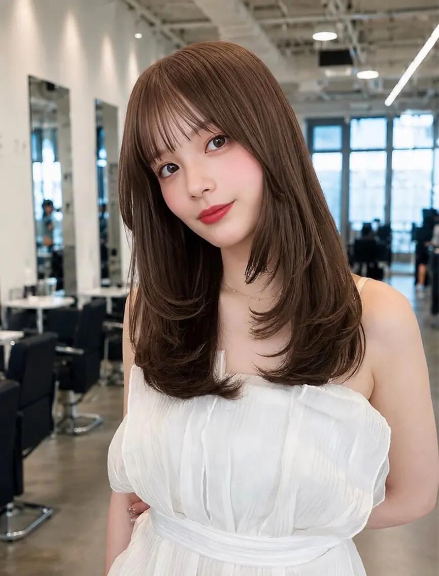 ロング カラー 透明感カラー ʜ ᴀ ʀ ᴜのヘアスタイル