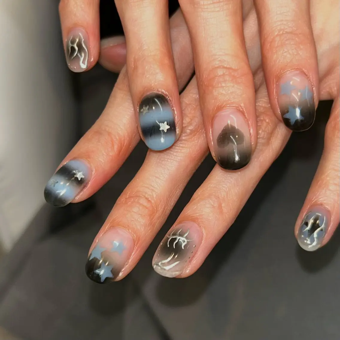 ネイル ボーダー ハンドネイル 新宿🐋Balena nail/JURIのネイルデザイン