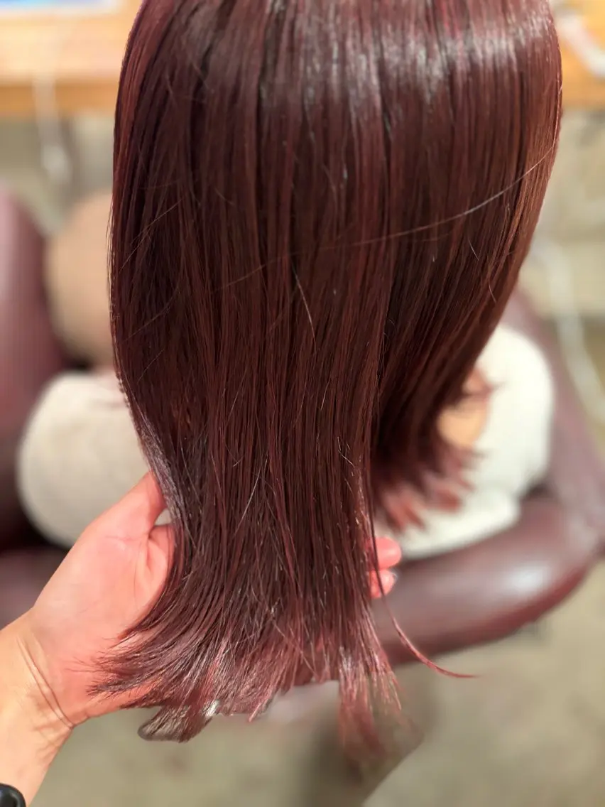 カラー ブリーチ ブリーチなしカラー ピンクカラー 髪質改善カラー ベージュ🤎YUMEのヘアスタイル