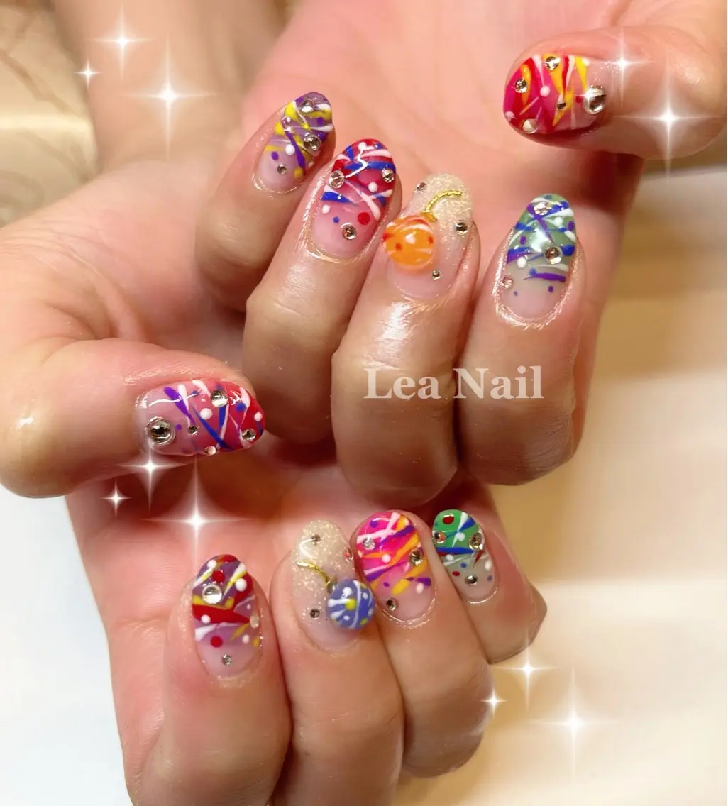 ネイル ヨーヨーネイル Lea Nailのネイルデザイン