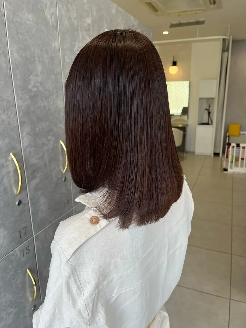 ミディアム 吹田 駿 髪質改善縮毛矯正のヘアスタイル