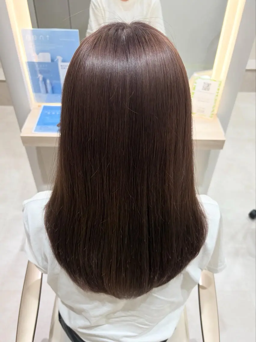 ロング カラー ブラウンカラー ショコラブラウン 透明感カラー 田中 彩花のヘアスタイル