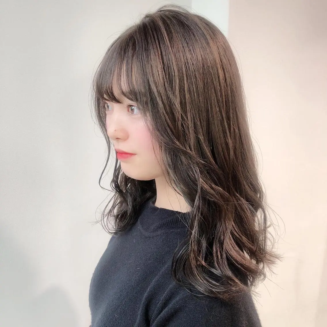 セミロング カラー グレージュ ヘアカラー トリートメント ヘアセット ❤️sai❤️ official❤️のヘアスタイル