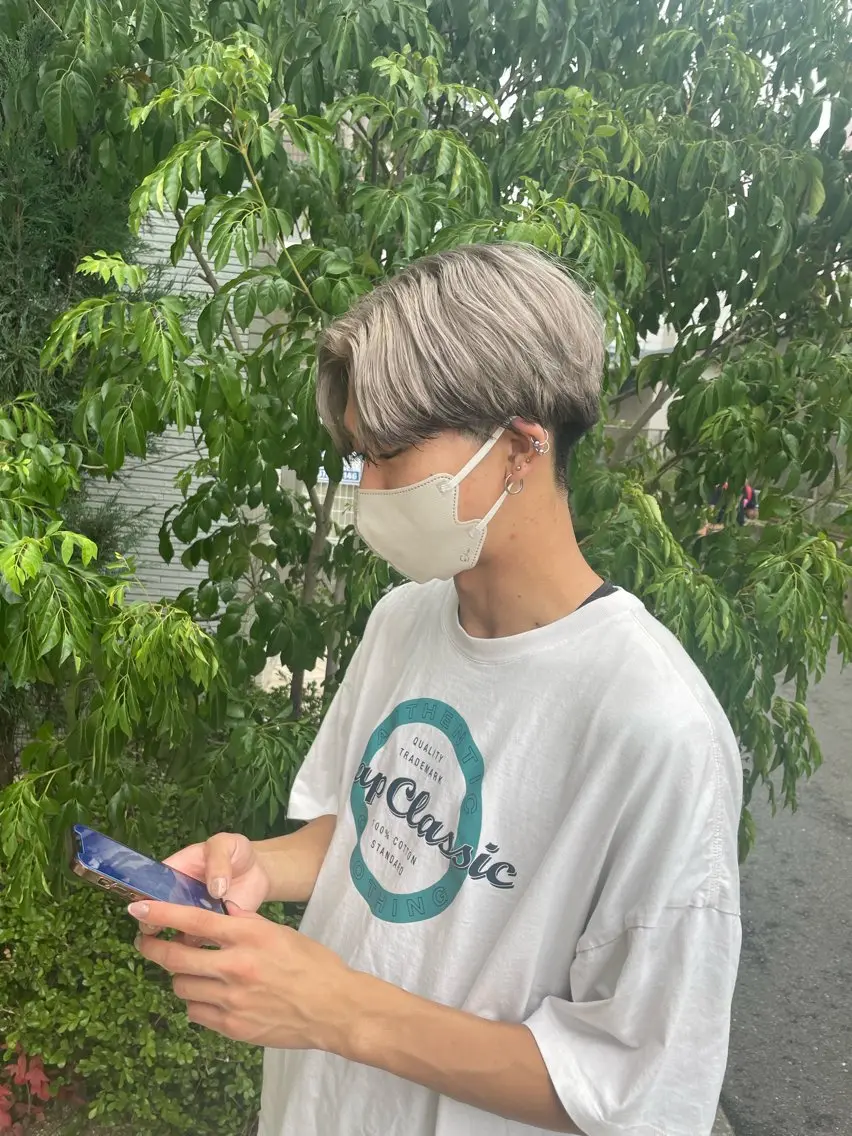 メンズ メンズブリーチ 亀川蓮 Agu hairのヘアスタイル