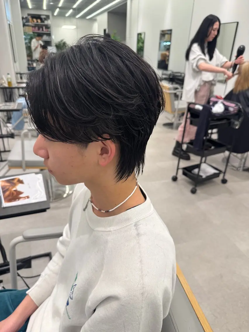 メンズ限定カット+縮毛矯正+超音波トリートメントの写真