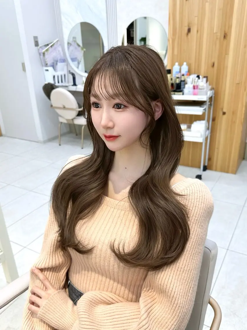 ロング カラー カット ヘアカラー トリートメント 🇰🇷韓国風くびれ ヘア🇰🇷中村優大のヘアスタイル