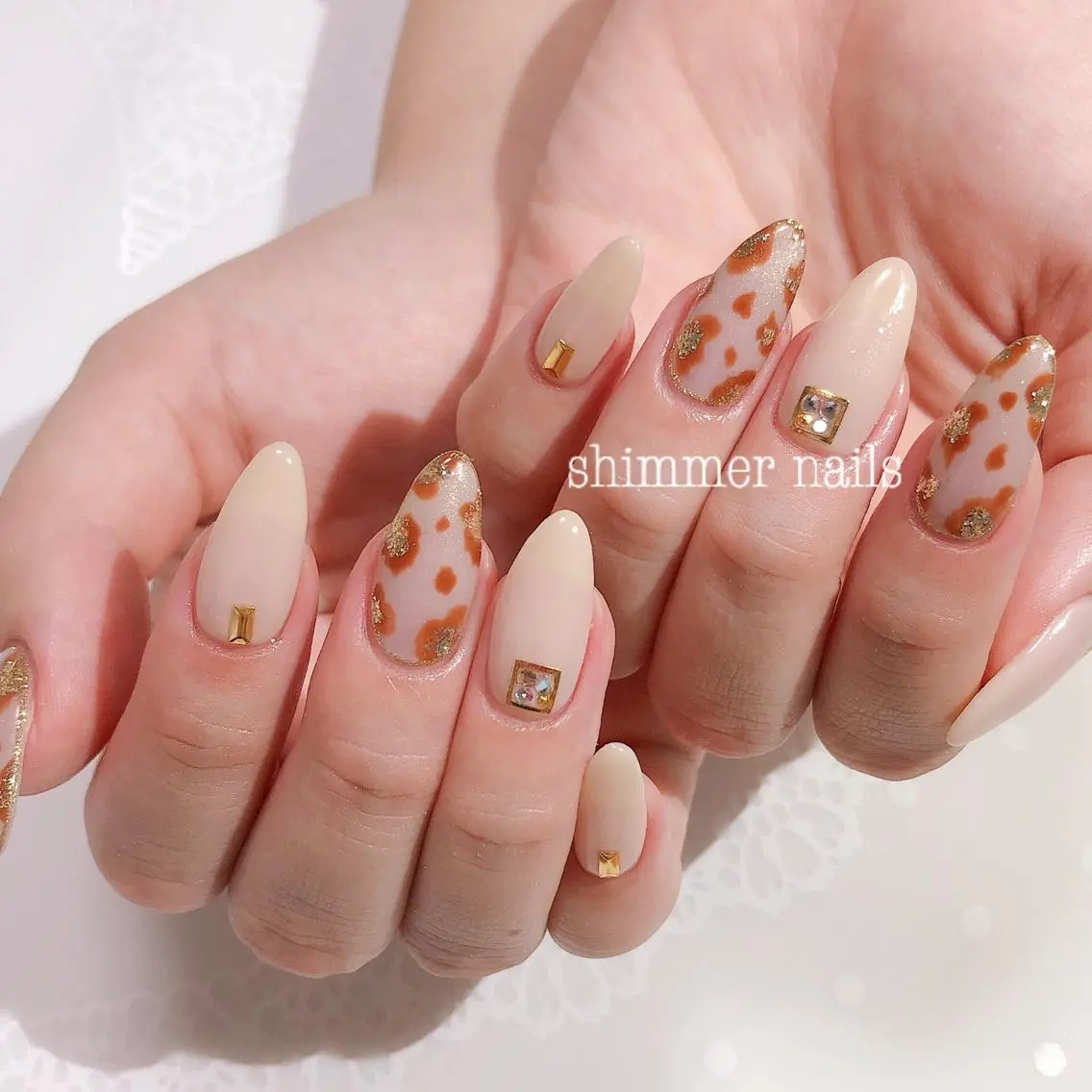 ネイル アニマル柄 持ち込み shimmer nailsのネイルデザイン