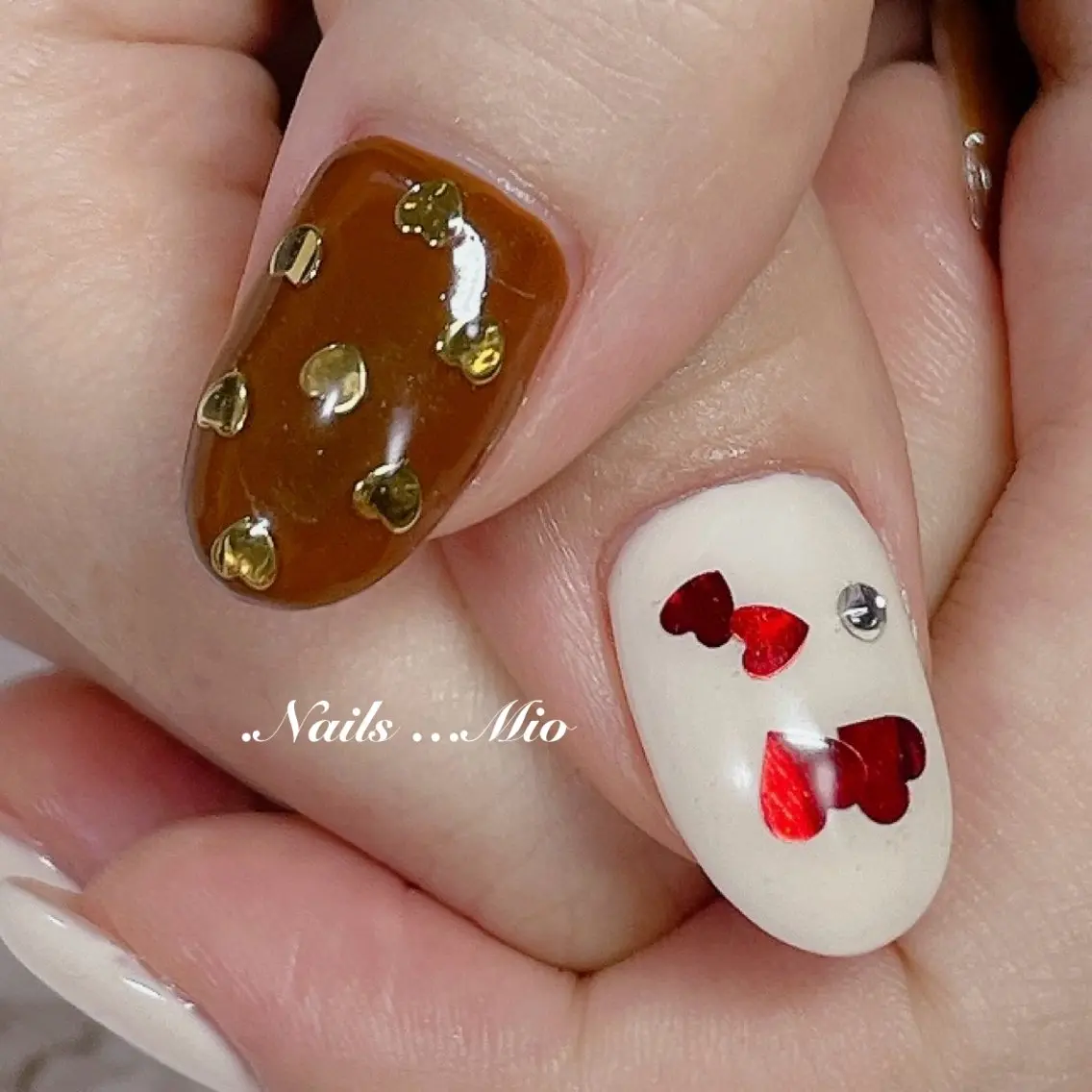 ネイル ジェルネイル バレンタイン .Nails Mio 赤羽西ネイルサロンのネイルデザイン