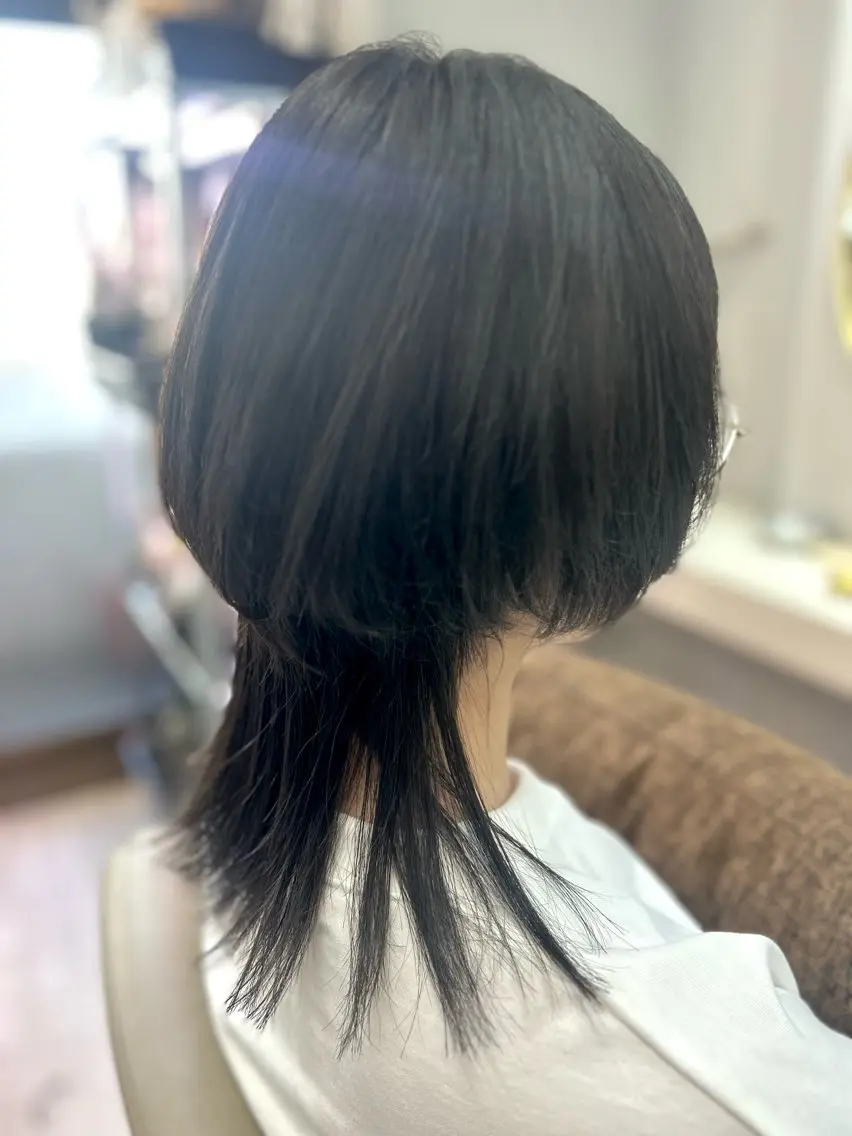 セミロング ウルフカット カット 池田 太一のヘアスタイル