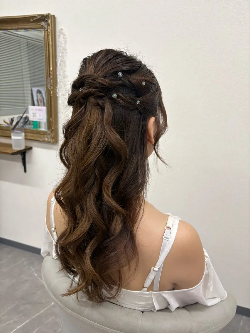 ✨️【ハーフアップアレンジヘアセット】✨️の写真