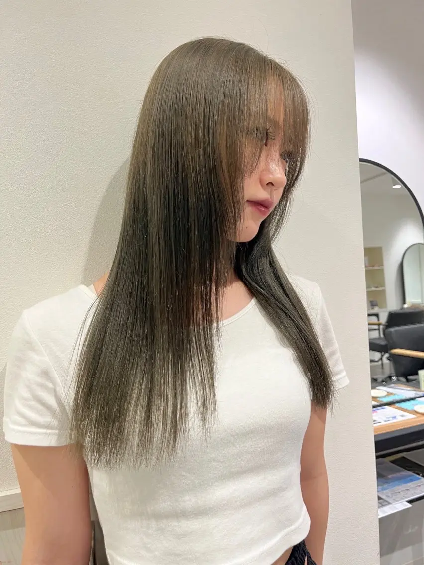 (✨️高発色カラー剤使用✨️)似合わせカット+高級スローカラー+美潤TRの写真