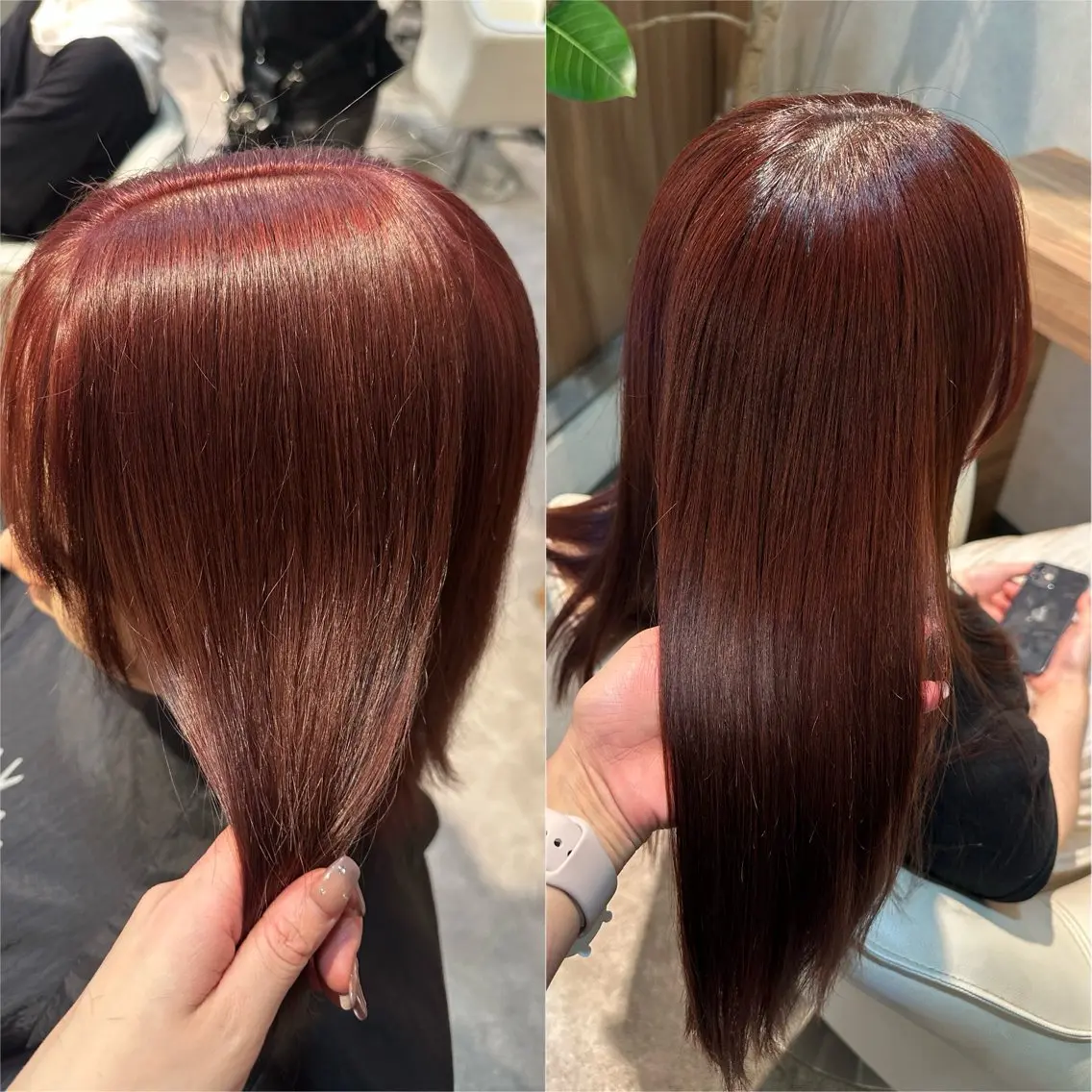 カラー ブラウンカラー カシス ダブルカラー レッドカラー ヘアカラー トリートメント ヘッドスパ モテ🤍トレンドヘア /新宿/ワカナのヘアスタイル