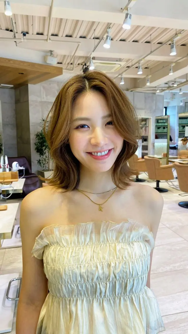 ミディアム カットモデル募集/ 表参道/原宿/ことねのヘアスタイル