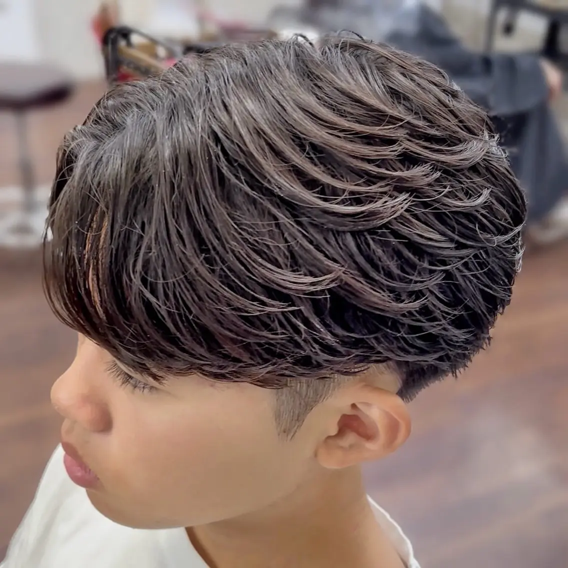 パーマ メンズ フェザーパーマ メンズパーマ Rikito .のヘアスタイル