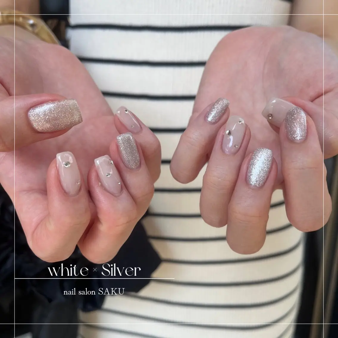ネイル ニュアンスネイル シンプルネイル SAKU nail 作島茜のネイルデザイン