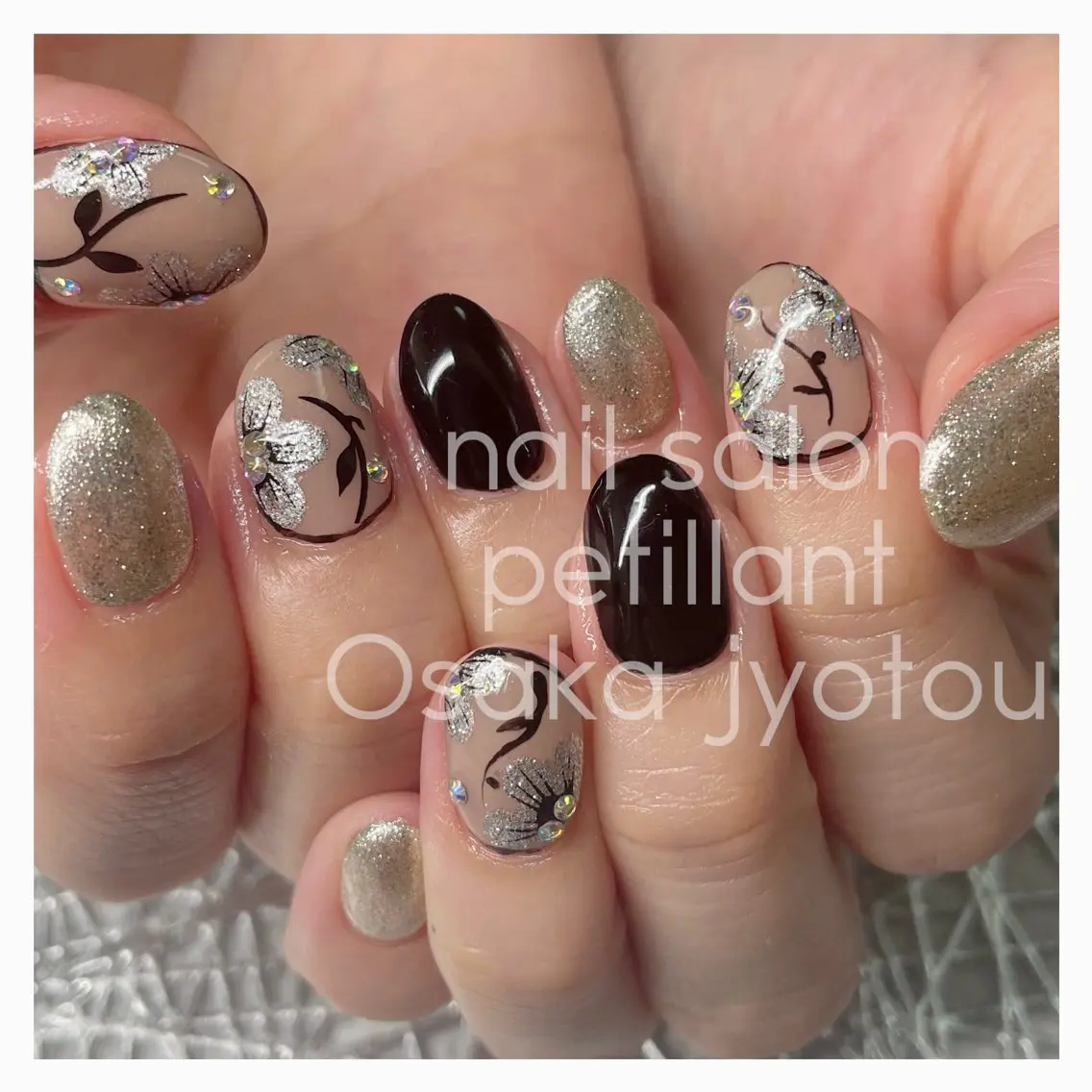 ネイル クリアネイル ジェルネイル nail salon petillantのネイルデザイン