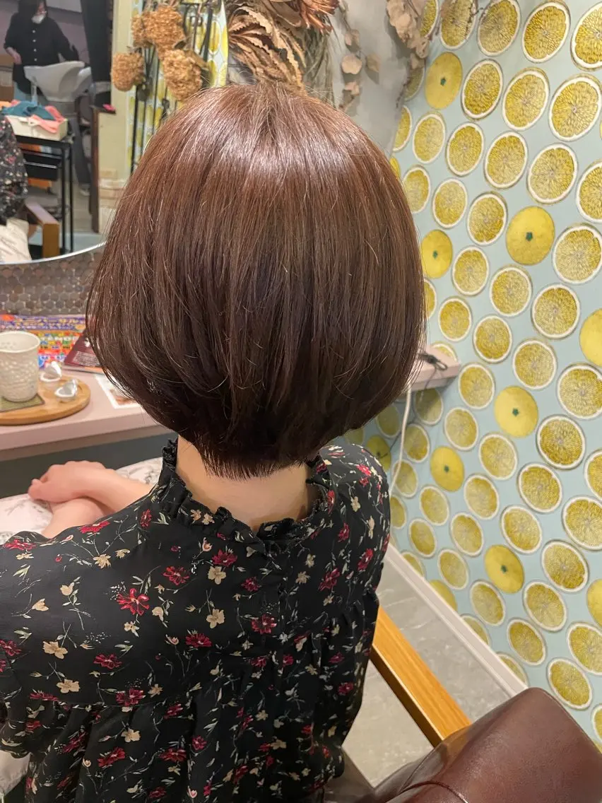 ショート ショートボブ ボブ ショートヘア hair make echo滿木あい花のヘアスタイル