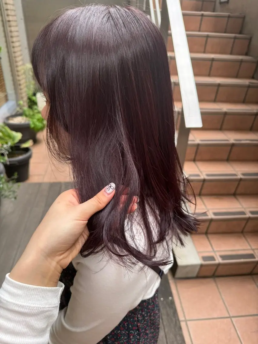 ミディアム カラー カット ヘアカラー 大橋 芽衣のヘアスタイル