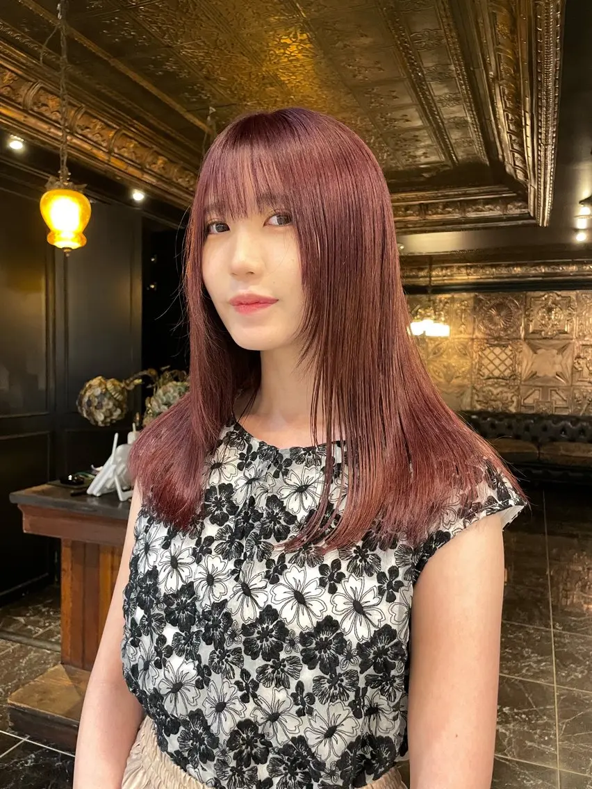 ロング カラー パーマ ヘアアレンジ くびれレイヤー/艶 カラー　MADOKAのヘアスタイル
