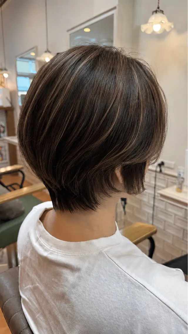 ショート ショートボブ ボブ ハイライト ショートヘア カット ヘアカラー トリートメント 朝の時間を楽に✨ ショート/川元裕範のヘアスタイル